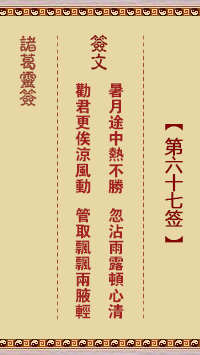 諸葛神籤 第67籤