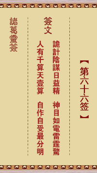 諸葛神籤 第66籤