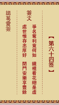 諸葛神籤 第64籤