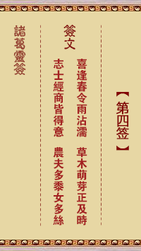 諸葛神籤 第3籤