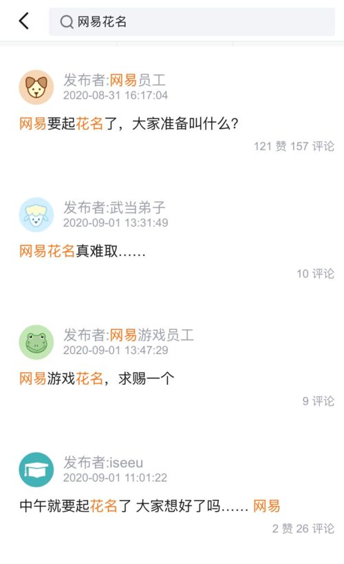 公司員工花名取名