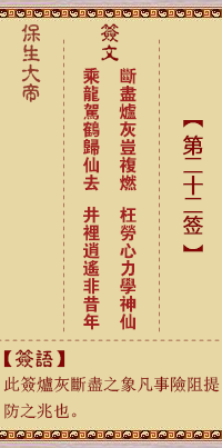 保生大帝靈籤 第22籤：斷、【用噬嗑卦】
